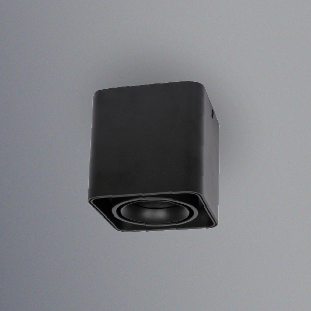 اطار كينويل سقفي لطش ألومنيوم اسود GU10