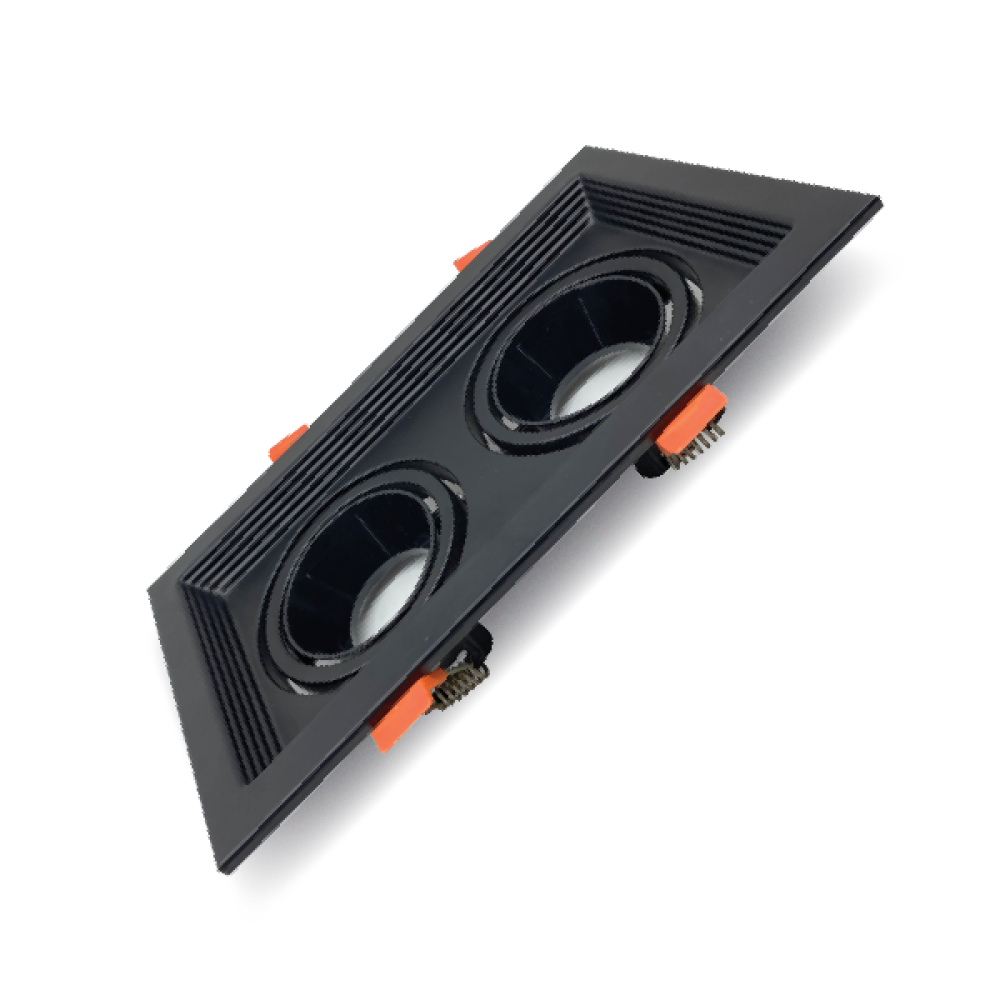 اطار لومو مانع للتوهج مزوج ألومنيوم اسود GU10