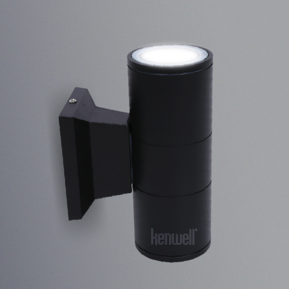 إطار مصباح جداري KENWELL / مزدوج - أسود